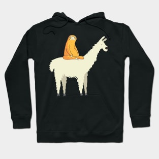 Cute Llama and Sloth Friends Adorable Animals Hoodie